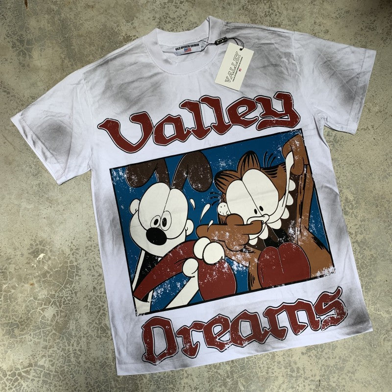 American Retro Distressed Streetwear T-Shirt