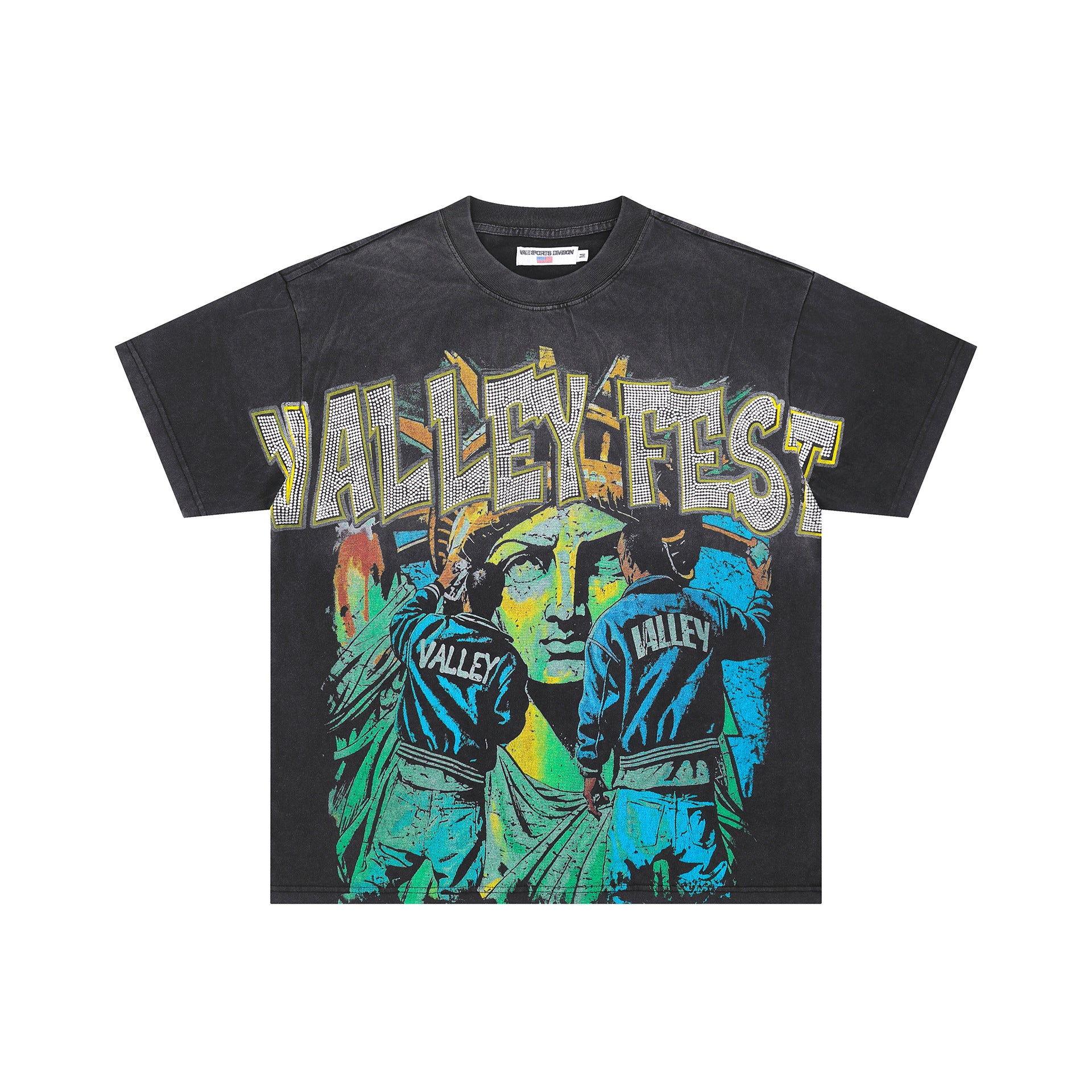 American Retro Distressed Streetwear T-Shirt