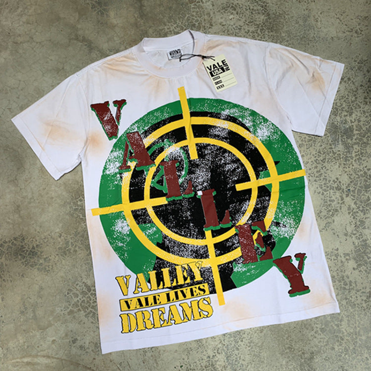 American Retro Distressed Streetwear T-Shirt