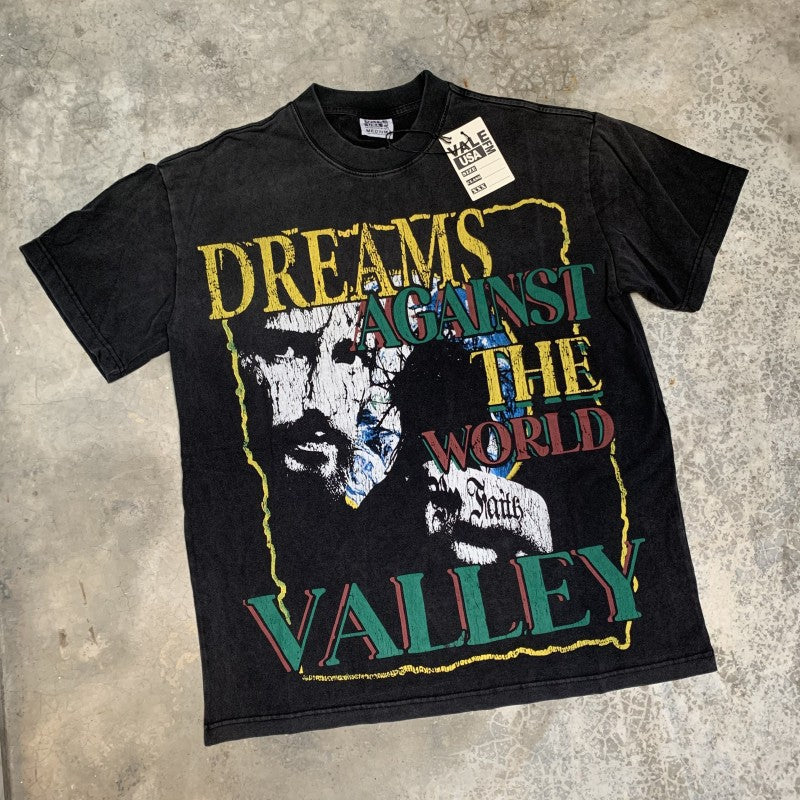 American Retro Distressed Streetwear T-Shirt