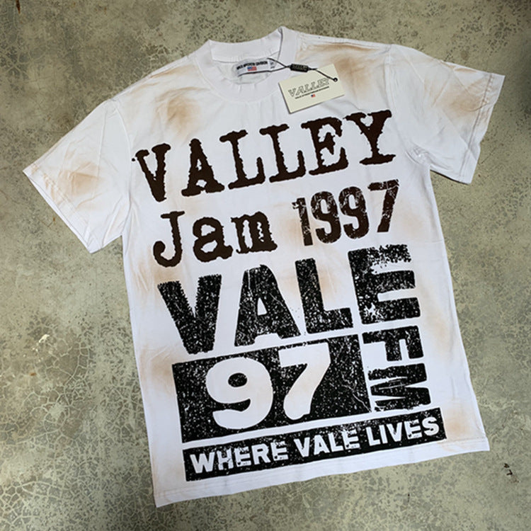 American Retro Distressed Streetwear T-Shirt