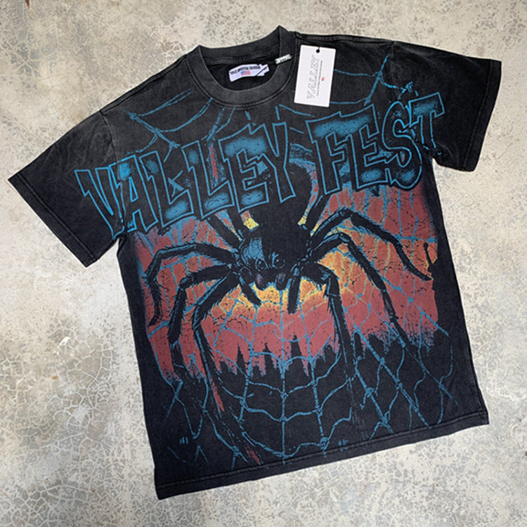 American Retro Distressed Streetwear T-Shirt