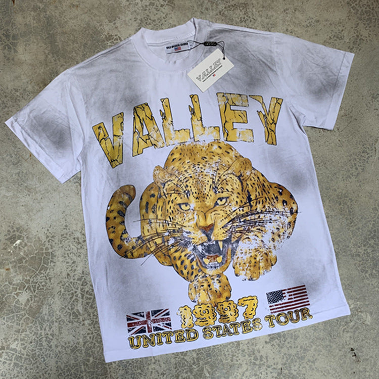 American Retro Distressed Streetwear T-Shirt