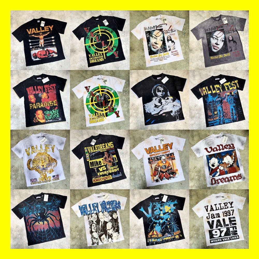 American Retro Distressed Streetwear T-Shirt