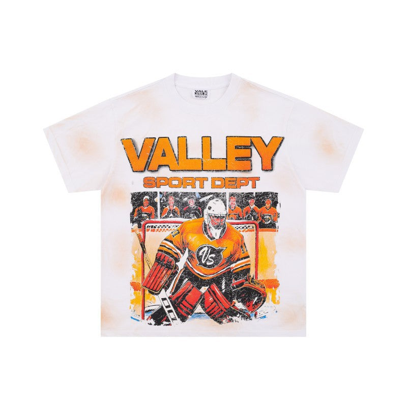 American Retro Distressed Streetwear T-Shirt